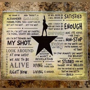 Hamilton Broadway Canvas Sign - 8” x 10”